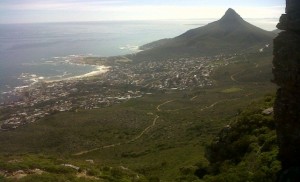 View of Lions head and Camps Bay