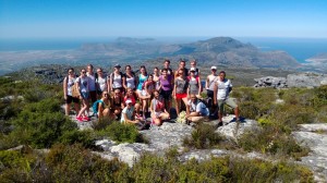group on top of Table Mountain
